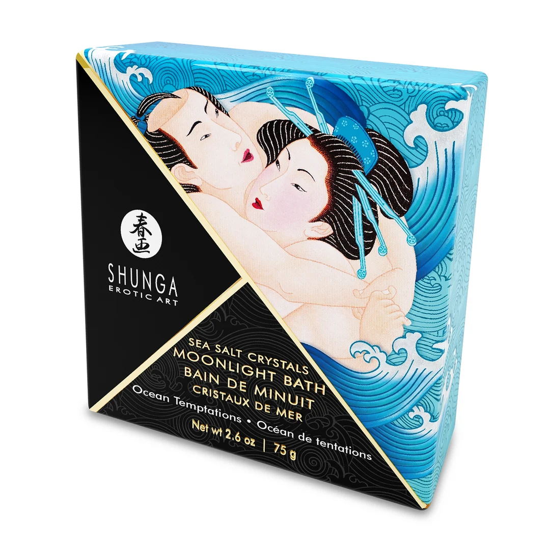 S-6601_1_1 Sels de bain, Mini Oriental Crystals, cristaux de sel de la mer Morte moussants, Ocean Breeze, Shunga, 2,65 oz / 75 gr – Image 1
