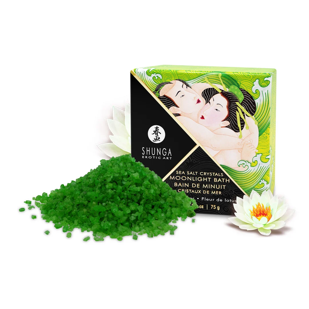 Sels de bain Oriental – Cristaux moussants parfumés de sel de la mer Morte, colore l’eau – Fleur de lotus – Shunga – 75 gr – Image 3