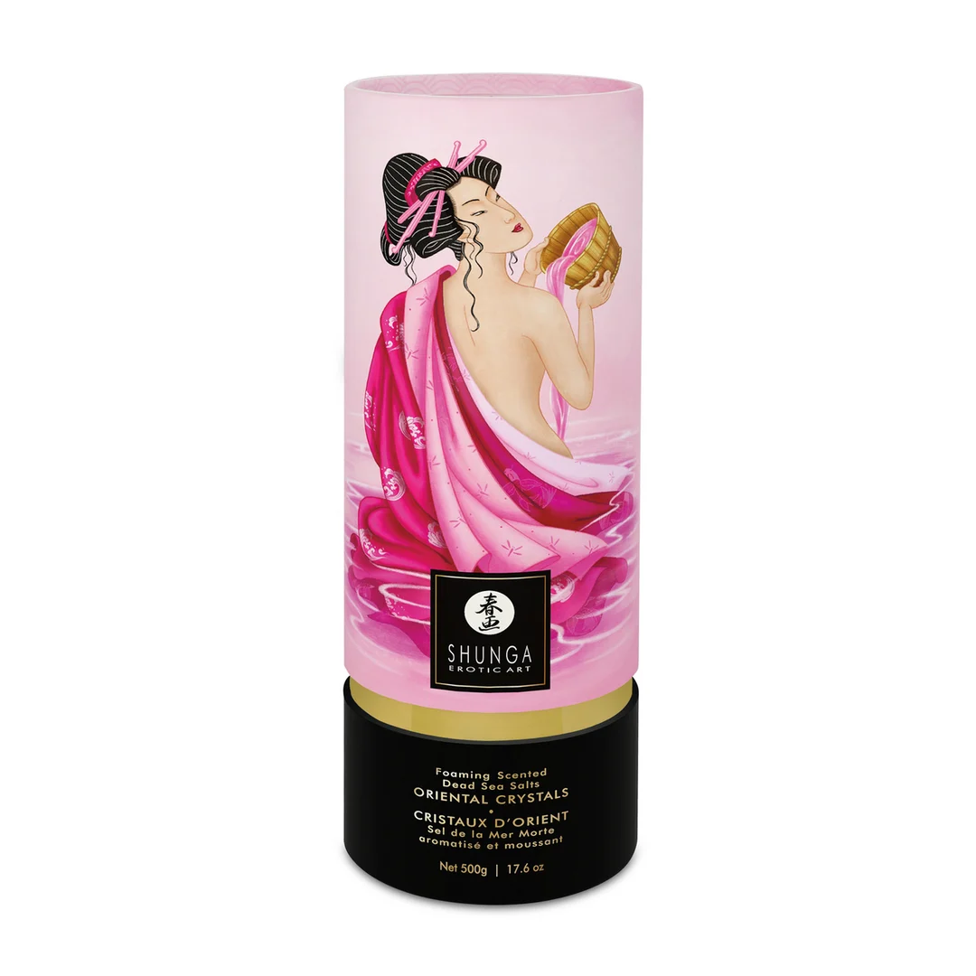 Sels de bain – Cristaux orientaux de sel de la mer Morte, moussants – Aphrodisia – Shunga – 17,6 oz / 500 gr – Image 1