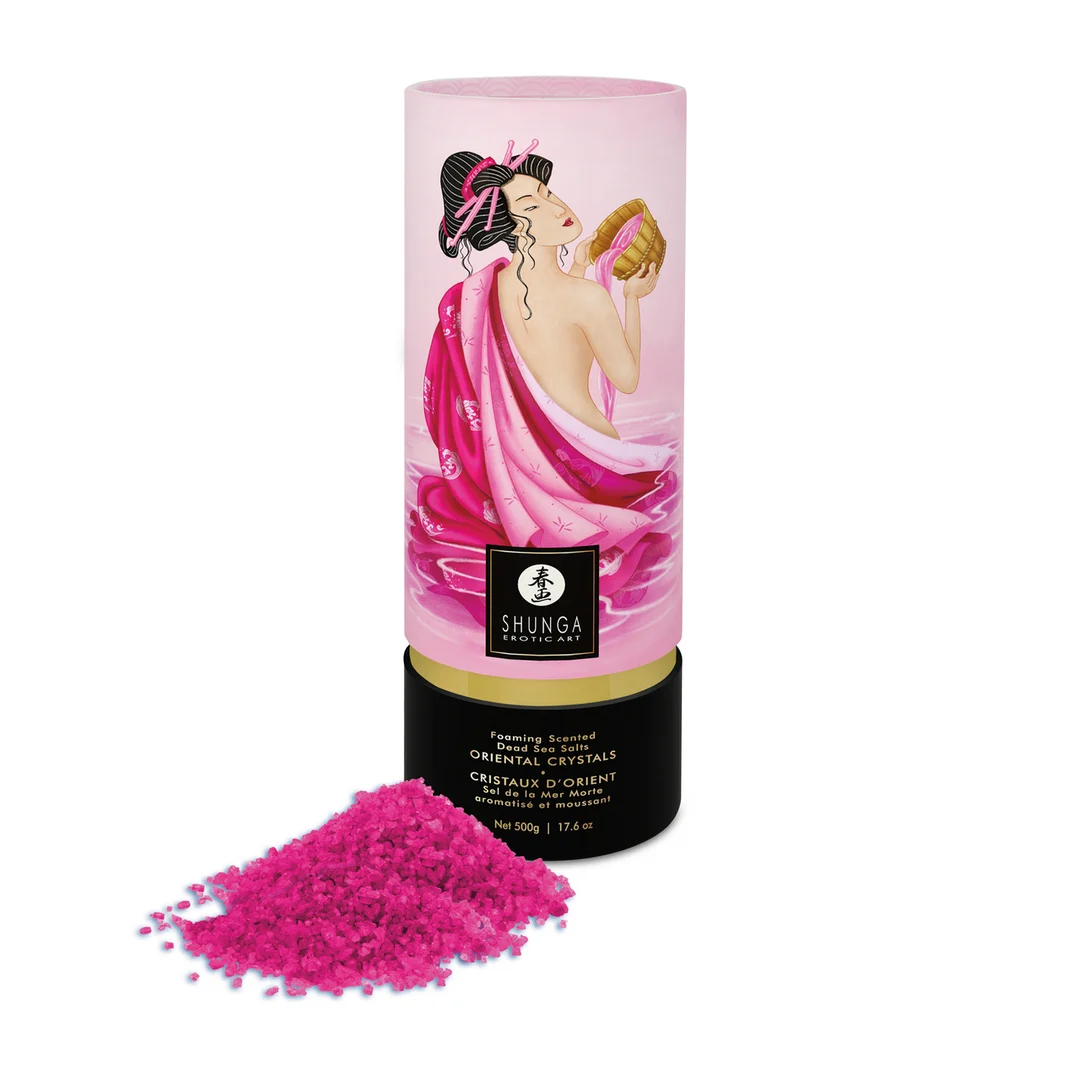 Sels de bain – Cristaux orientaux de sel de la mer Morte, moussants – Aphrodisia – Shunga – 17,6 oz / 500 gr – Image 2
