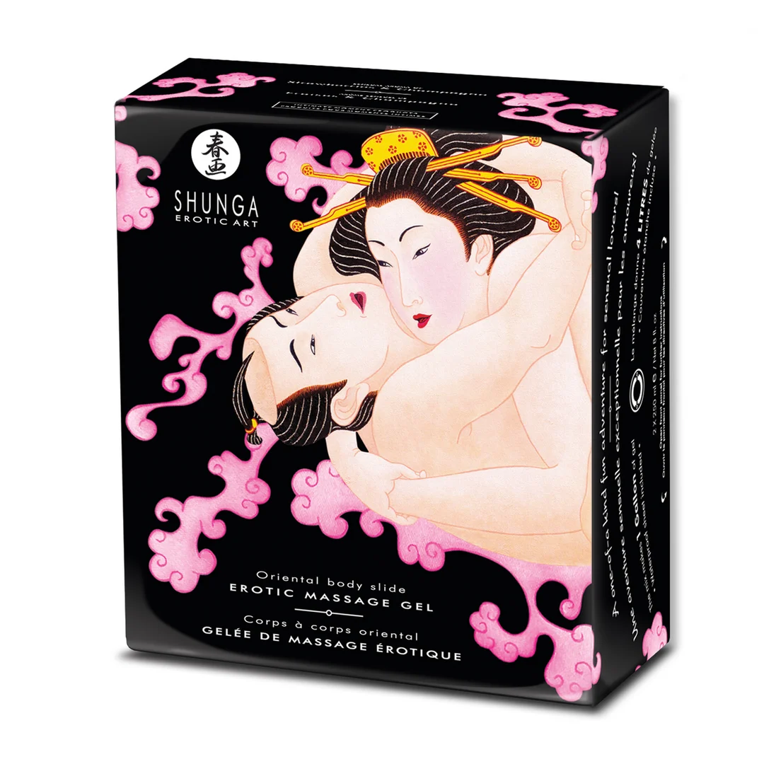 S-7700_1 Gel de massage corps à corps Shunga Fraise Vin pétillant – Image 1