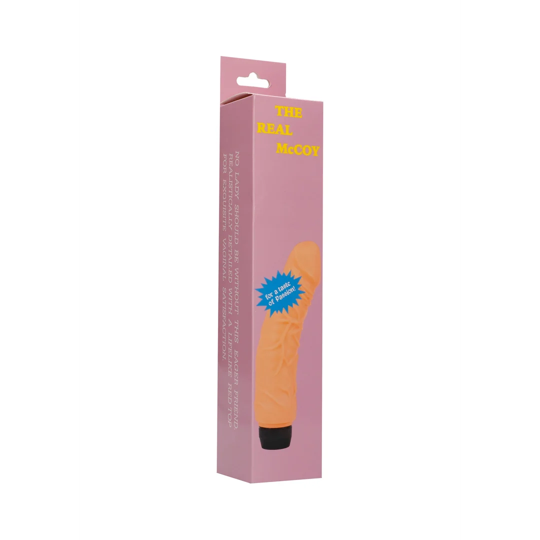 SC-250M-BX_1_1 Vibromasseur réaliste Seven Creations, tige veinée et gland rose – Image 1
