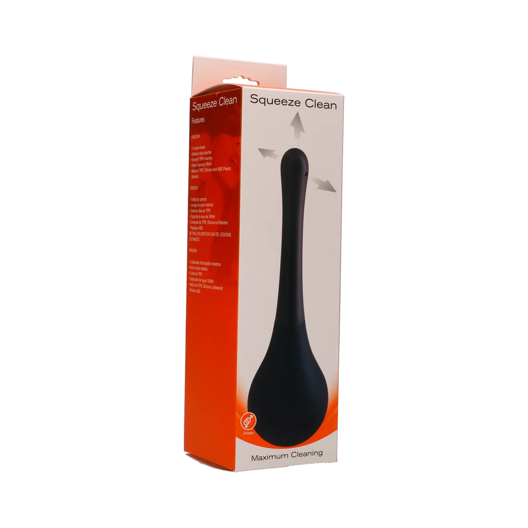 SC-F0069B10PGB_1_1 Douche anale, douche intime Squeeze Clean avec revêtement en TPR, 190 ml – Image 1
