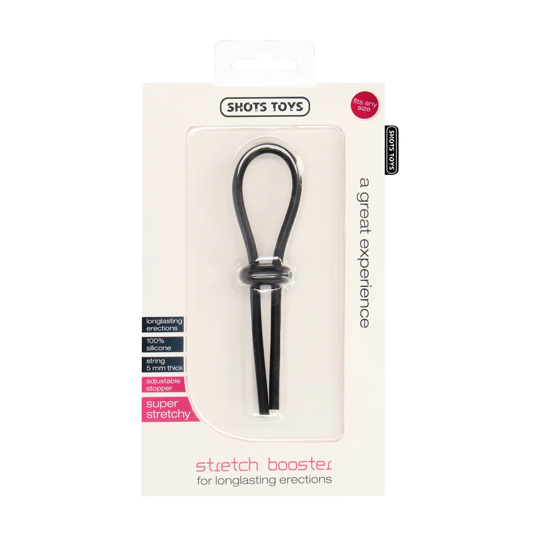 SHT408BLK_1_1 Shots Stretch Booster, anneau pénien réglable – Image 1