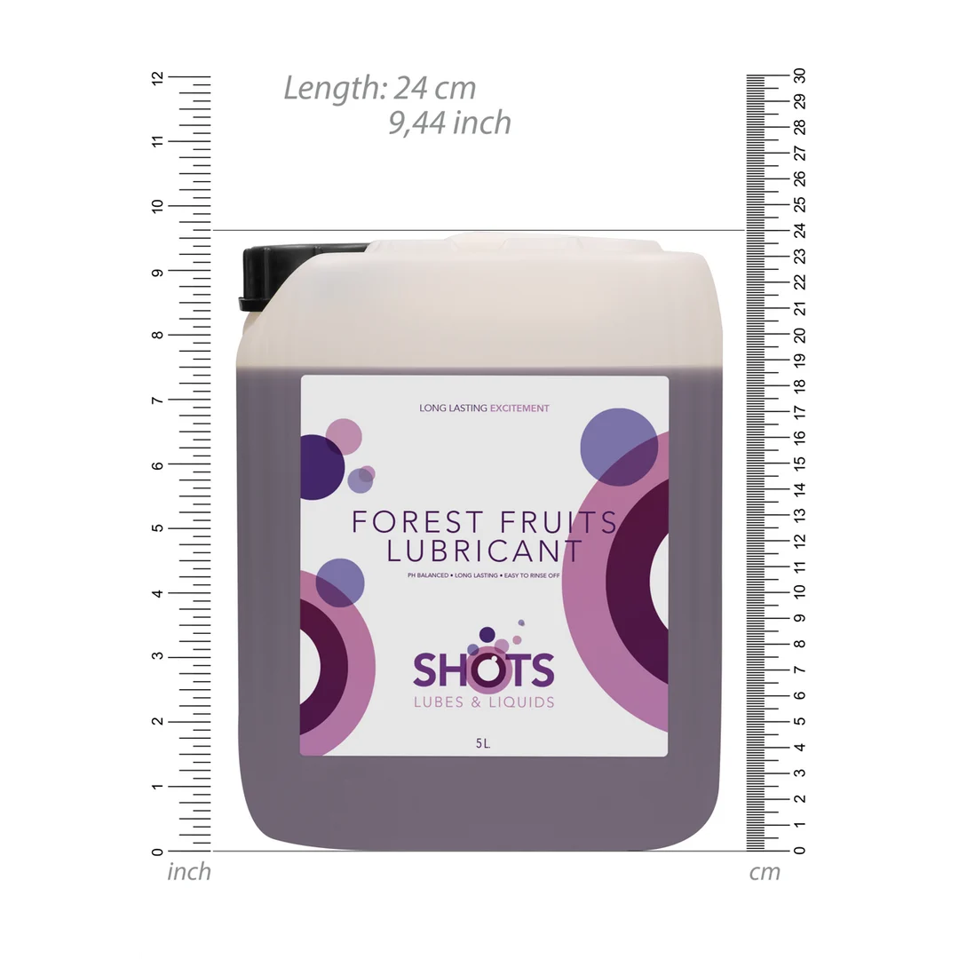 Lubrifiant à base d’eau – Compatible avec les préservatifs en latex – Fruits des bois – 1,3 gal / 5 l – Shots Lubes – Image 4