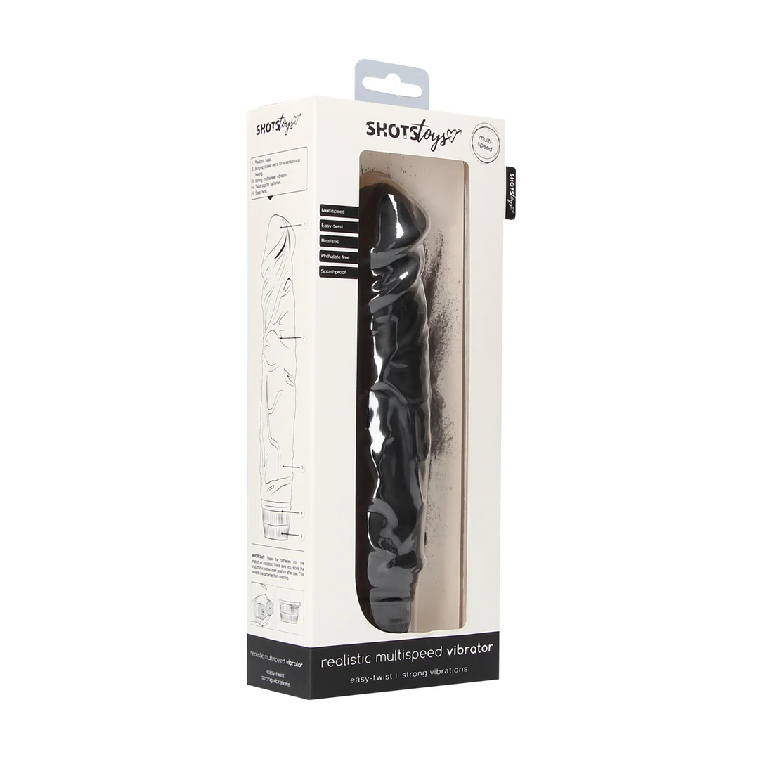 SHT435BLK_1_1 Vibromasseur réaliste multispeed Shots Toys – Image 1