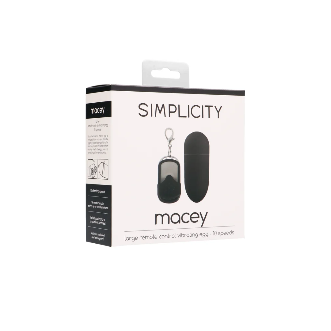 Œuf vibrant avec télécommande et 10 modes – Macey Simplicity by Shots – Image 1