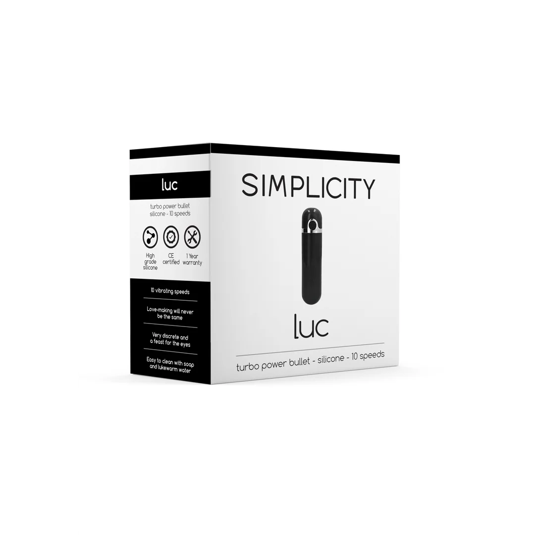 SIM069BLK_1 Simplicity Luc bullet puissante rechargeable – Image 1