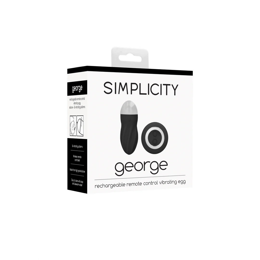 SIM077BLK_1_1 Œuf vibrant sans fil Simplicity George – Image 1