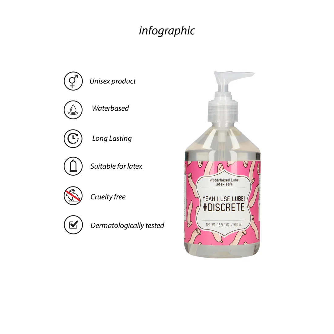 SLI183_1_1 Lubrifiant à base d’eau – Testé sous contrôle dermatologique, convient aux préservatifs en latex – Sans parfum, sans goût – 500 ml – S-Line by Shots – Image 1