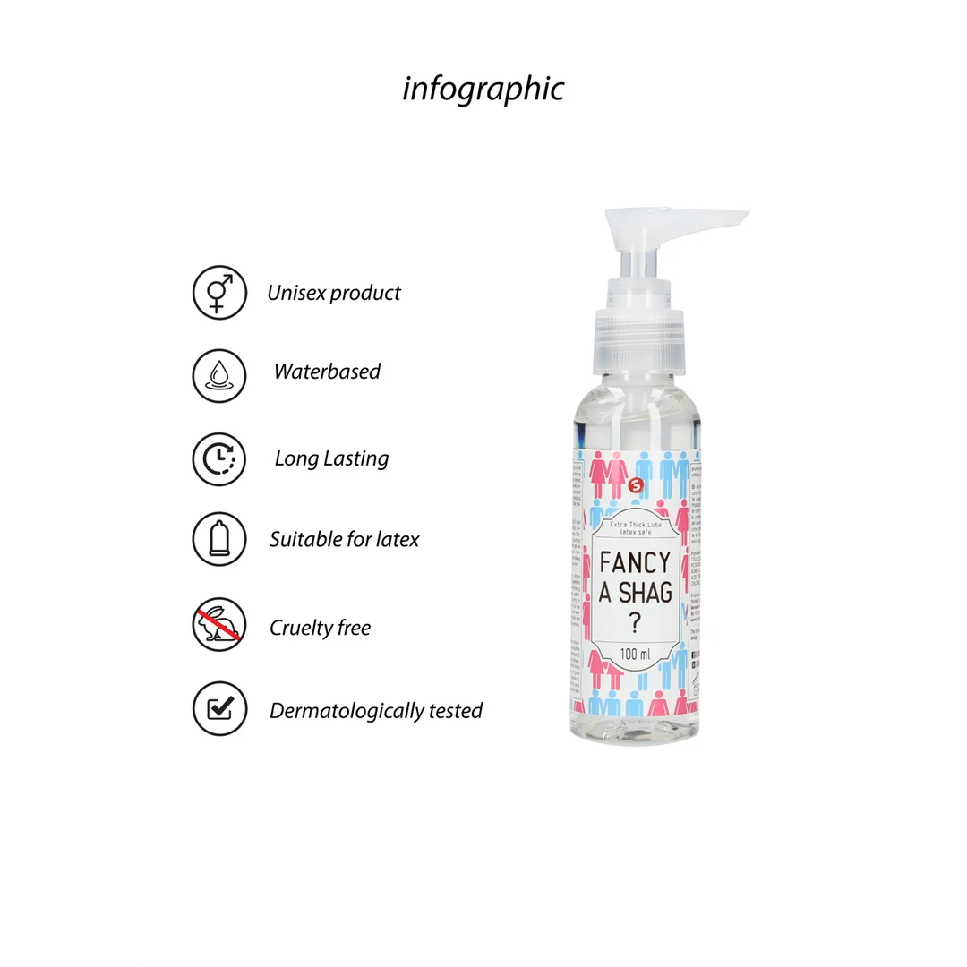 SLI204_1_1 Lubrifiant à base d’eau extra épais (Fancy A Shag?) sans parfum et sans goût 100 ml S-Line by Shots – Image 1
