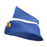 Costume d’hôtesse de l’air S Line bleu et blanc – Image 3