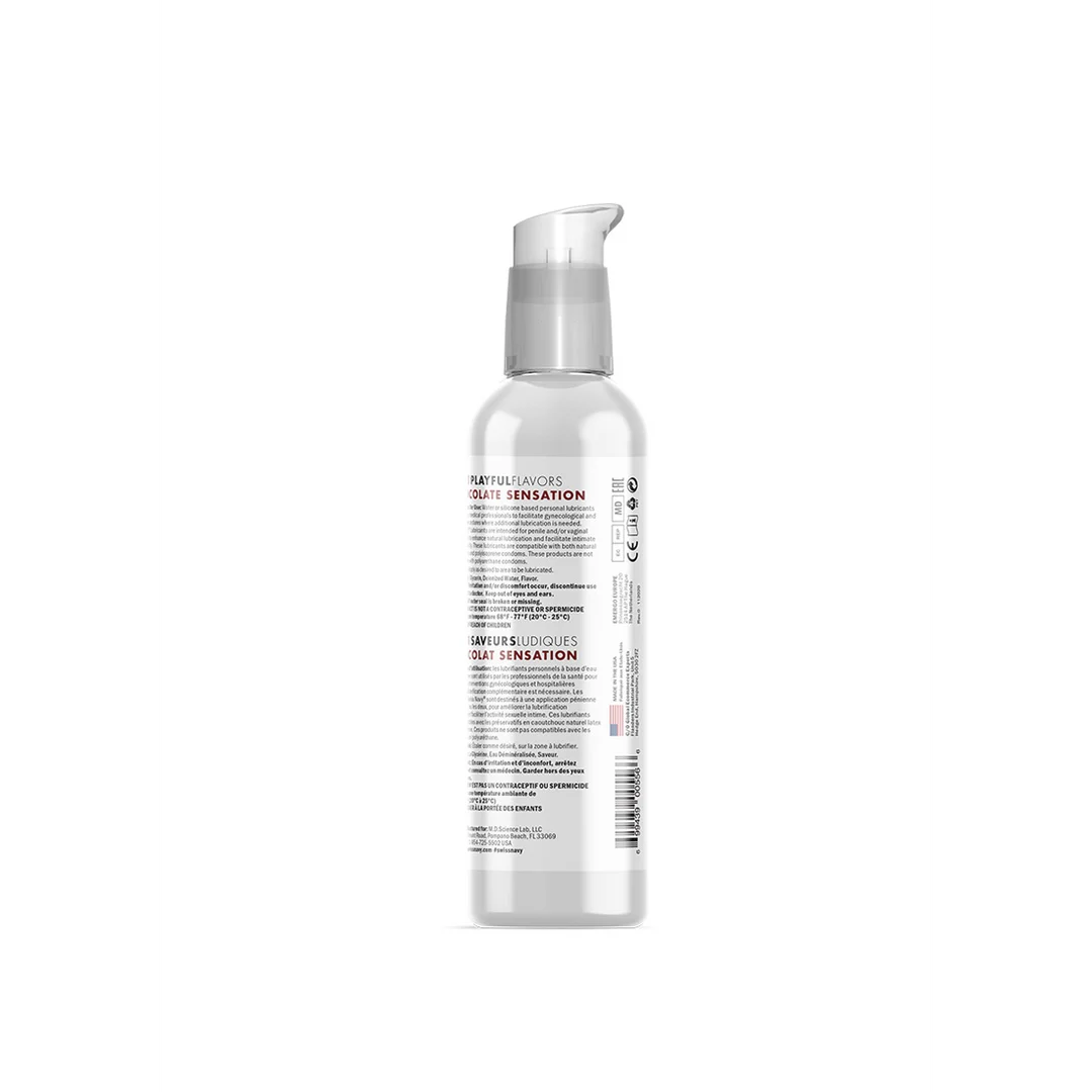 Lubrifiant aromatisé comestible, à base d’eau et chauffant, chocolat, 29,5 ml, Swiss Navy – Image 5