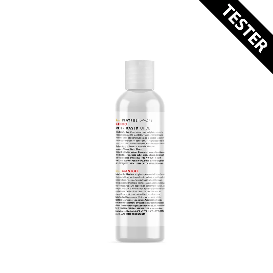 SN4N1FMG1-T_1_1 Lubrifiant aromatisé 4 en 1, format découverte, mangue, 30 ml, Swiss Navy – Image 1