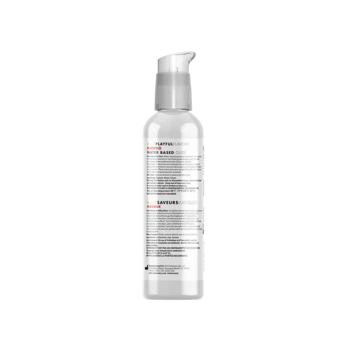 Lubrifiant aromatisé : 4 in 1 Playful Flavors, comestible et chauffant, mangue, sachet de 5 ml, Swiss Navy – Image 5