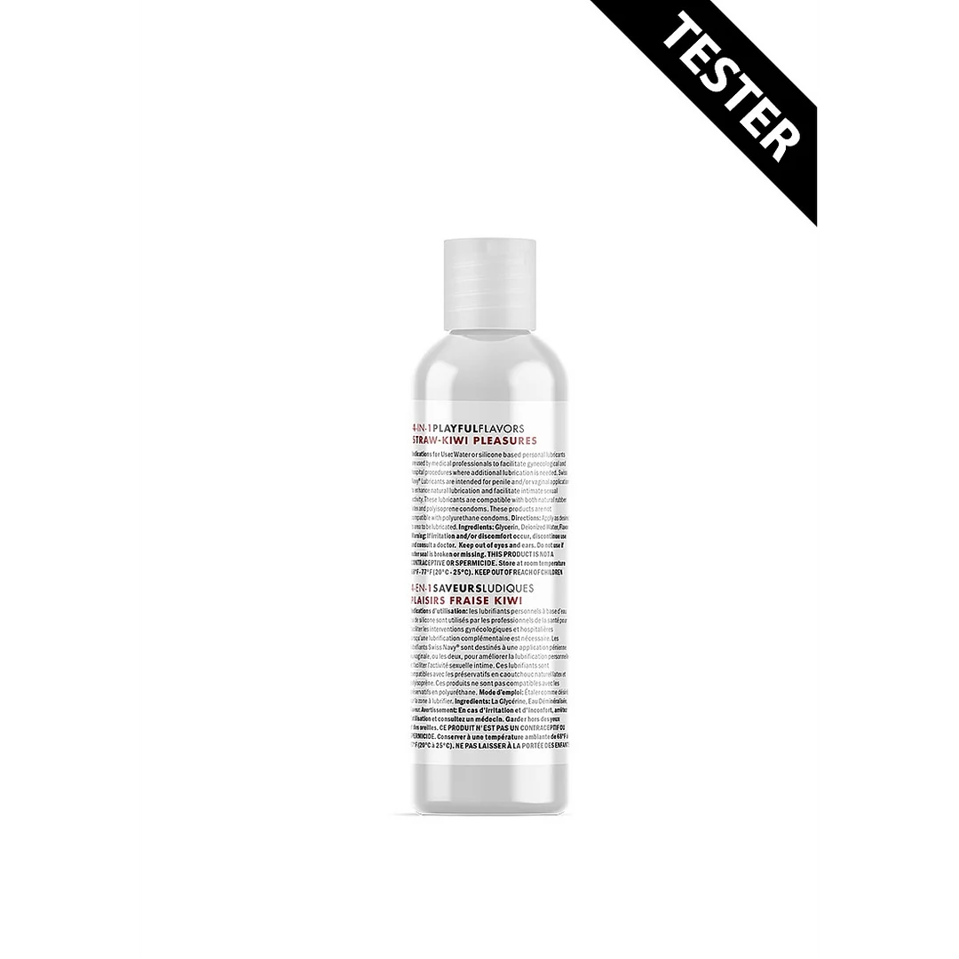 SN4N1FSKP1-T_1_1 Lubrifiant aromatisé, comestible et chauffant 4 en 1, kiwi, 30 ml, Swiss Navy – Image 1