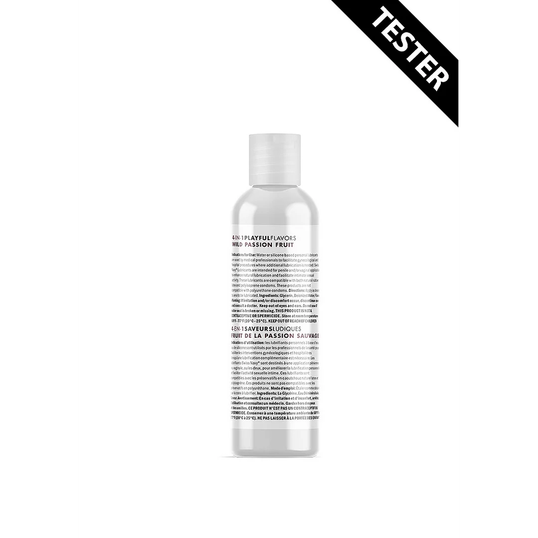 Lubrifiant aromatisé – 4 in 1 Playful Flavors, comestible et chauffant – Fruit de la passion – 29,5 ml – Swiss Navy – Image 7