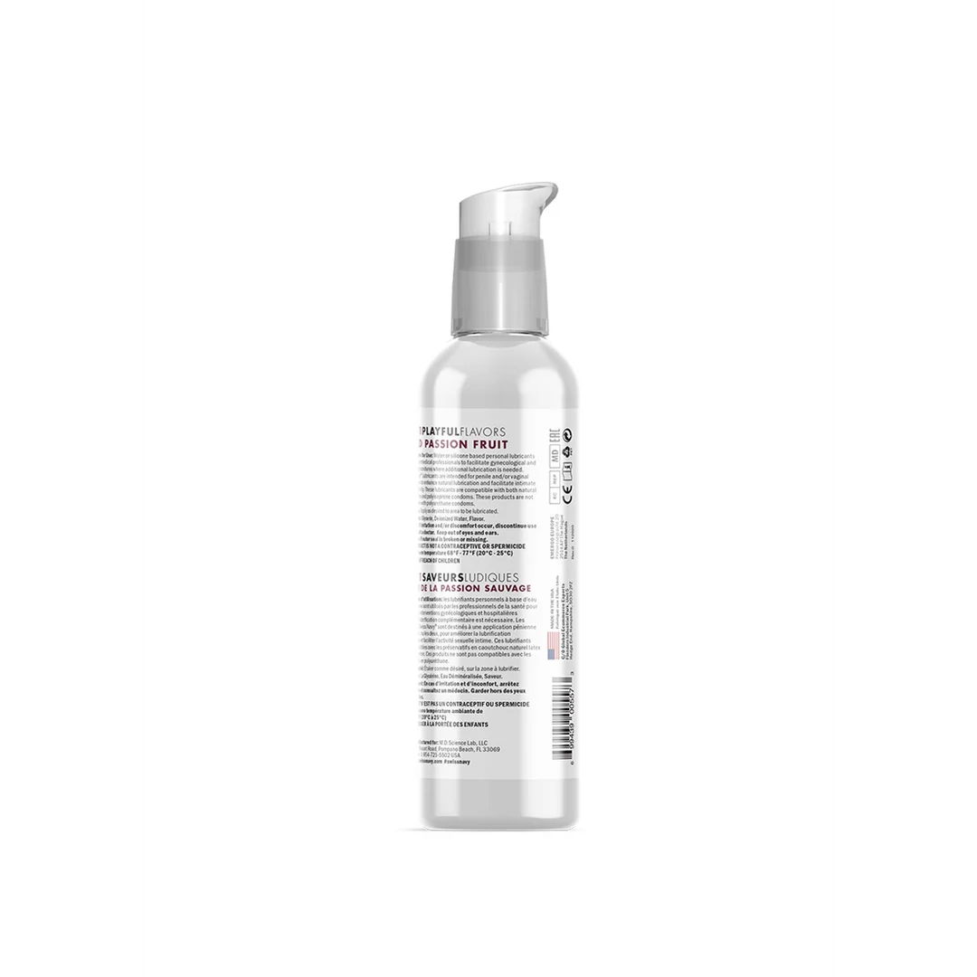 Lubrifiant aromatisé – 4 in 1 Playful Flavors, comestible et chauffant – Fruit de la passion – 29,5 ml – Swiss Navy – Image 5