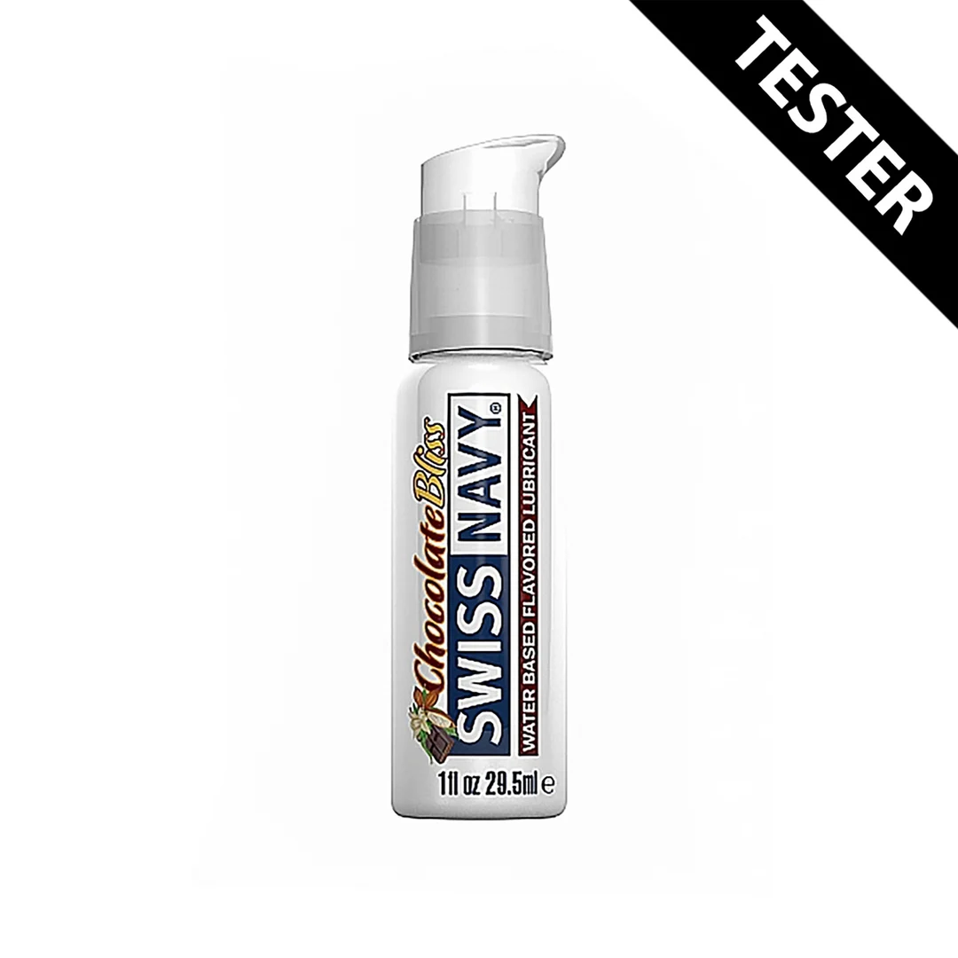 SNFCB1-T_1_2 Lubrifiant à base d’eau – Gel comestible en flacon de voyage anti fuite – Chocolat – 30 ml – Swiss Navy – Image 1