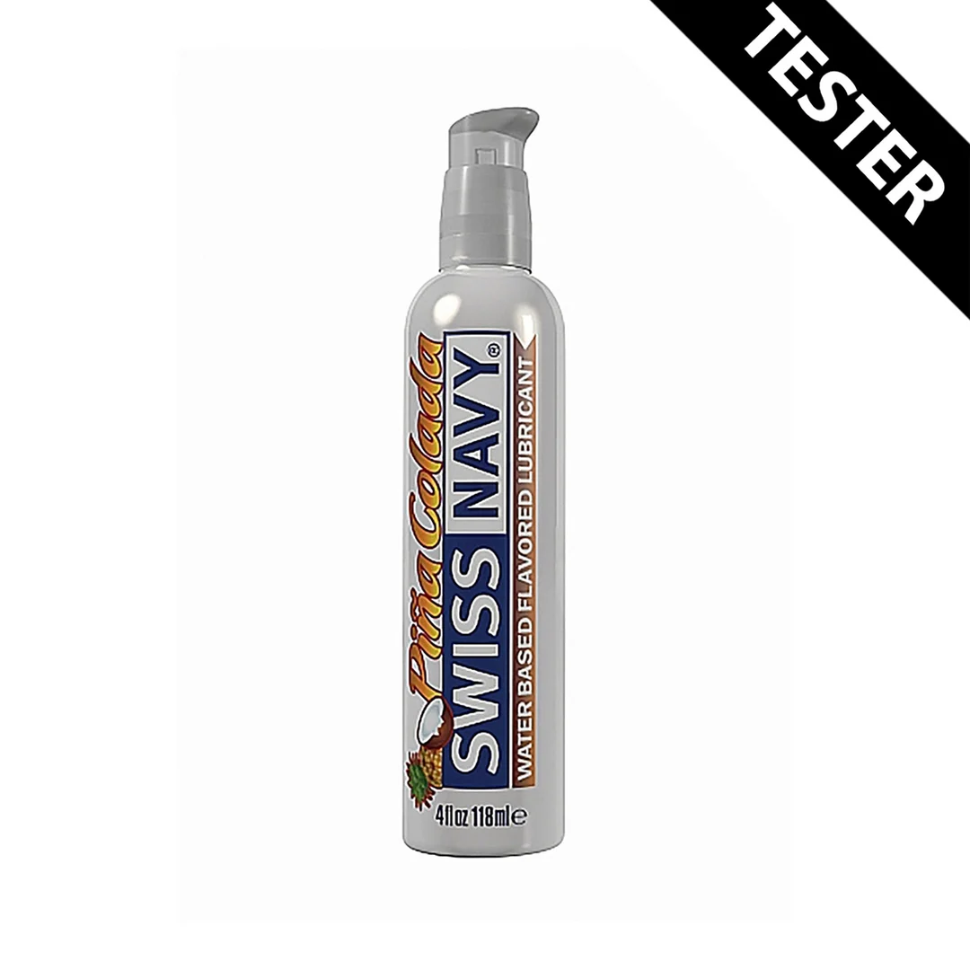 Lubrifiant aromatisé avec pompe anti fuite – Pina Colada – 118 ml – Swiss Navy – Image 1