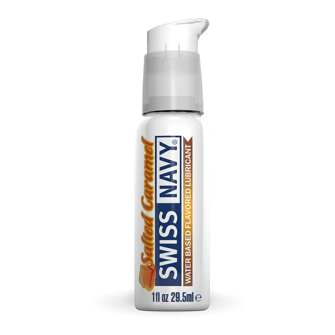 Lubrifiant aromatisé – Lubrifiant au goût de caramel salé – Caramel salé – 30 ml – Swiss Navy – Image 1