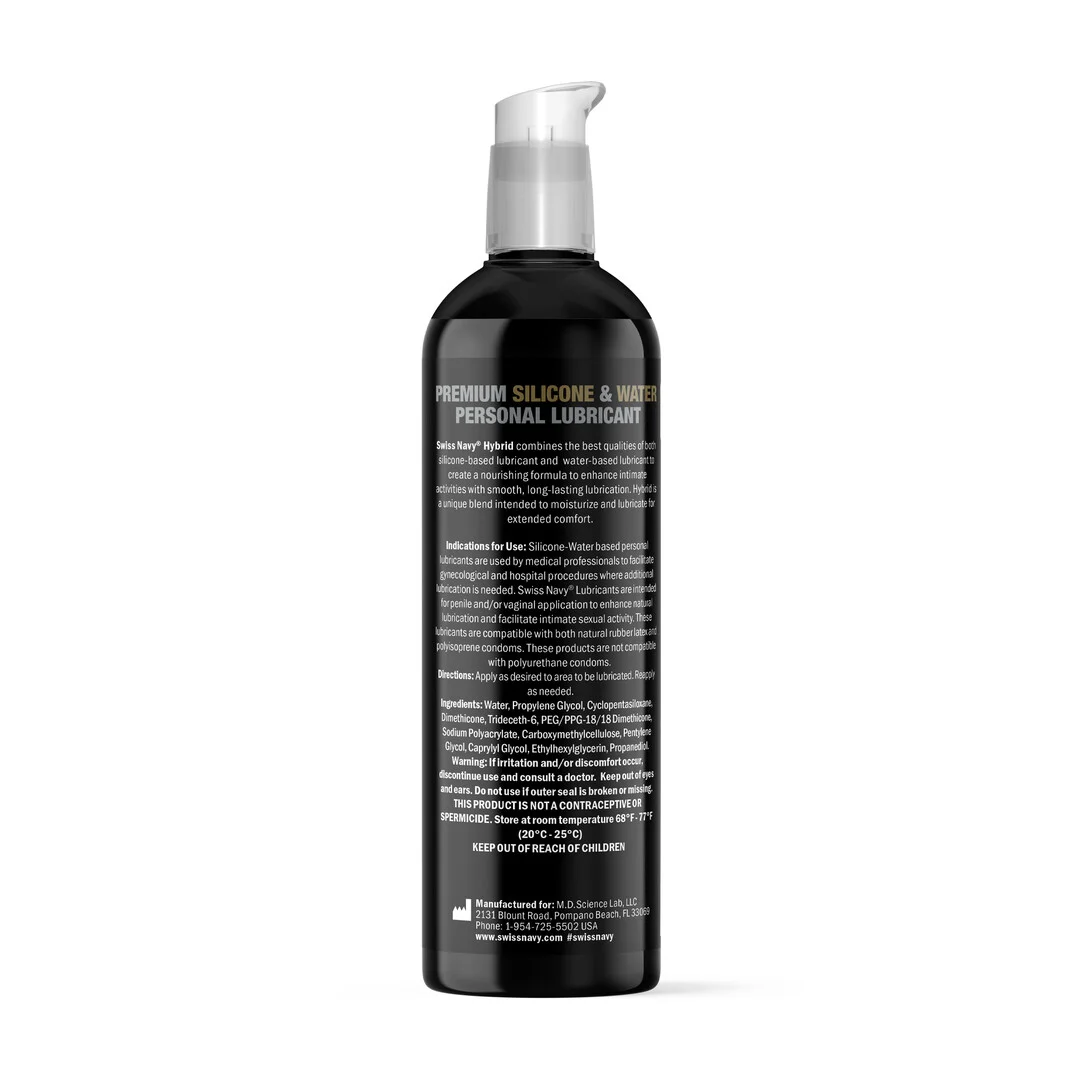 Lubrifiant (neutre) – Lubrifiant hybride à base de silicone et d’eau – sans parfum, sans goût – 29,5 ml – Swiss Navy – Image 11