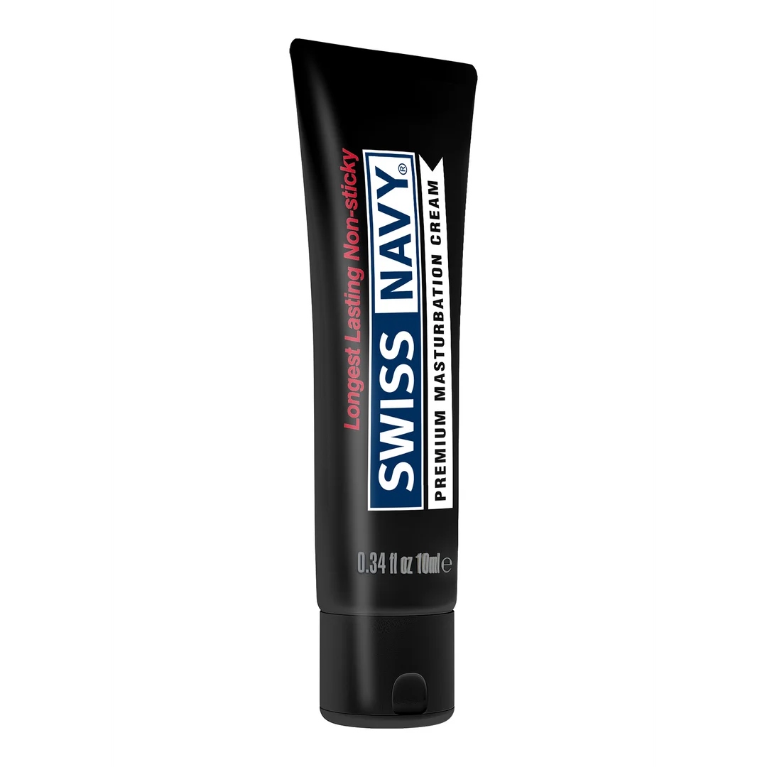 SNMAST10ML_1_2 Lubrifiant neutre – D’abord épais, puis fluide, idéal pour la masturbation – Sans parfum, sans goût – 10 ml – Swiss Navy – Image 1