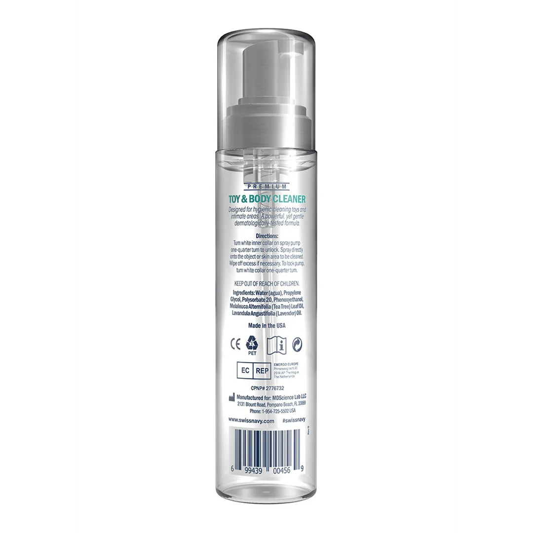 Nettoyant pour sextoys et le corps – Spray nettoyant pour sextoys et la peau, compatible avec les lubrifiants à base de silicone – Swiss Navy – 177 ml / 6 fl oz – ÉCHANTILLON – Image 5