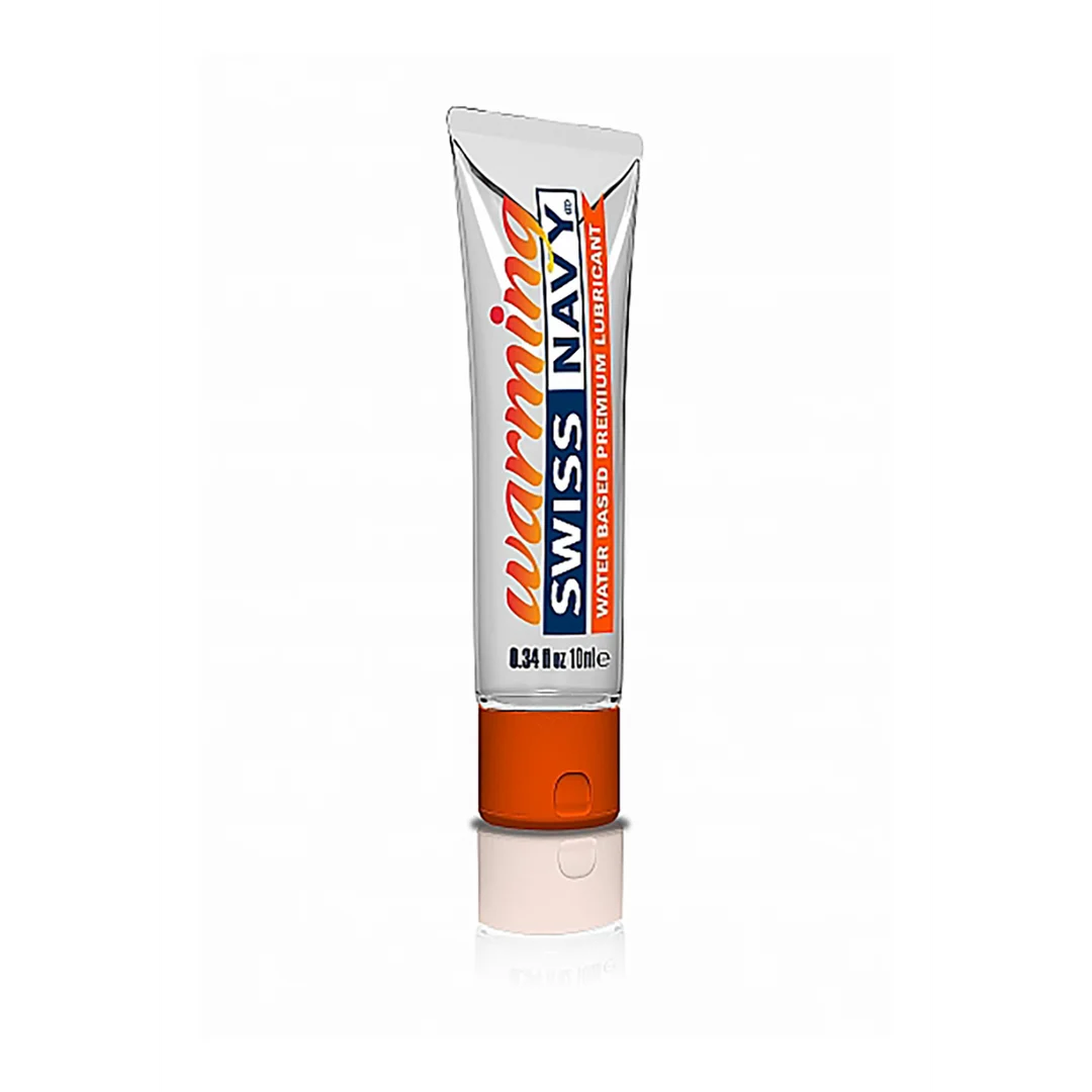 Lubrifiant à base d’eau, chauffant et longue durée, en flacon de voyage anti fuite, sans parfum et sans goût, 50 unités, Swiss Navy – Image 1