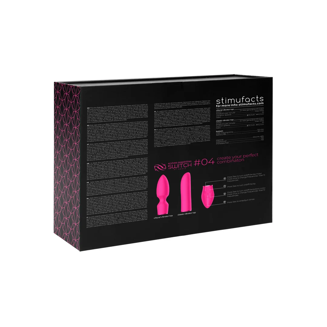 Vibromasseur Switch by Shots Pleasure Kit #4 avec embouts interchangeables – Image 1