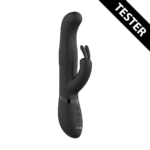 Vibromasseur rabbit – perles rotatives et double stimulation – noir (Izara) VIVE by Shots