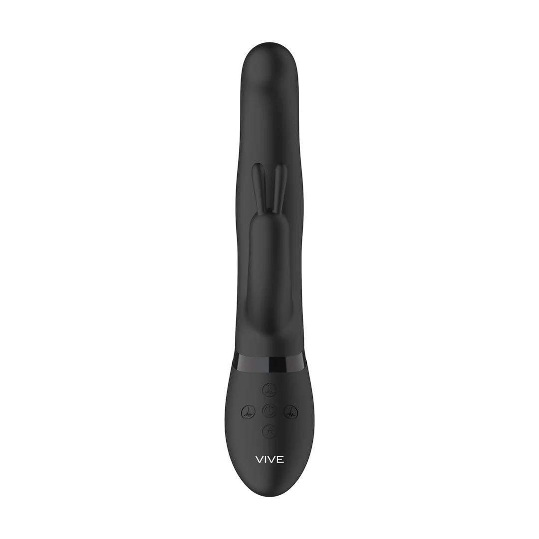 Vibromasseur rabbit – perles rotatives et double stimulation – noir (Izara) VIVE by Shots – Image 6
