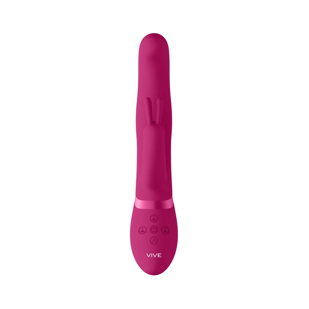 Vibromasseur rabbit – perles rotatives et double stimulation – noir (Izara) VIVE by Shots – Image 12