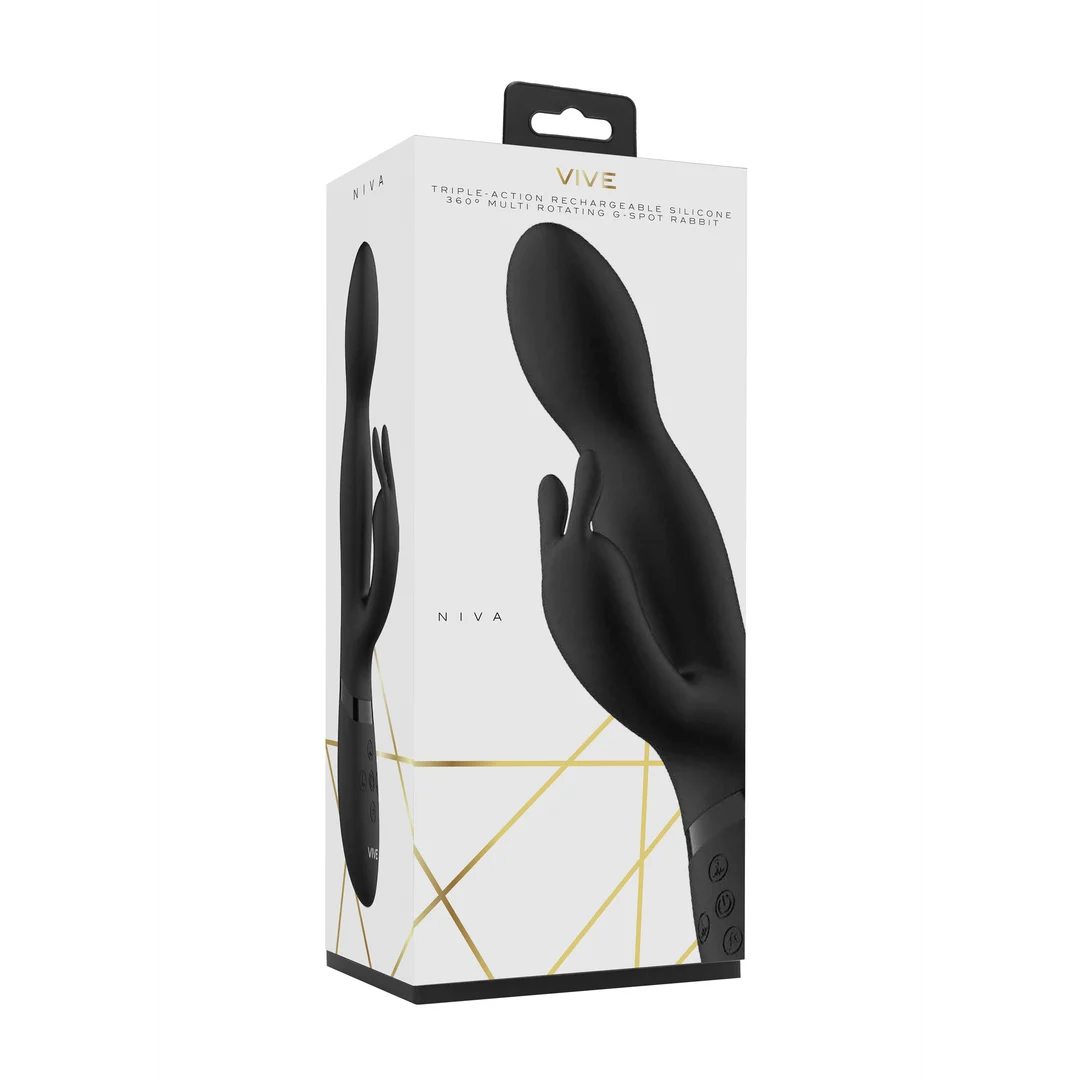 Vibromasseur rabbit, embout rotatif pour le point G à 360° et 10 modes, VIVE by Shots, violet – Image 8