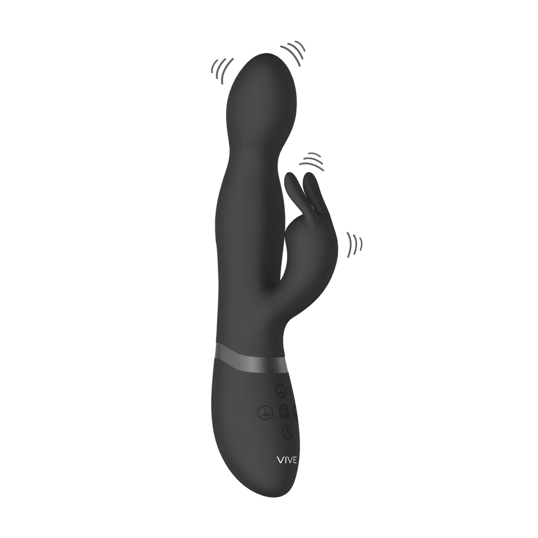 Vibromasseur rabbit, embout rotatif pour le point G à 360° et 10 modes, VIVE by Shots, violet – Image 10