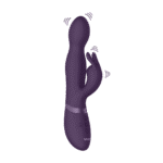 Vibromasseur rabbit, embout rotatif pour le point G à 360° et 10 modes, VIVE by Shots, violet – Image 4