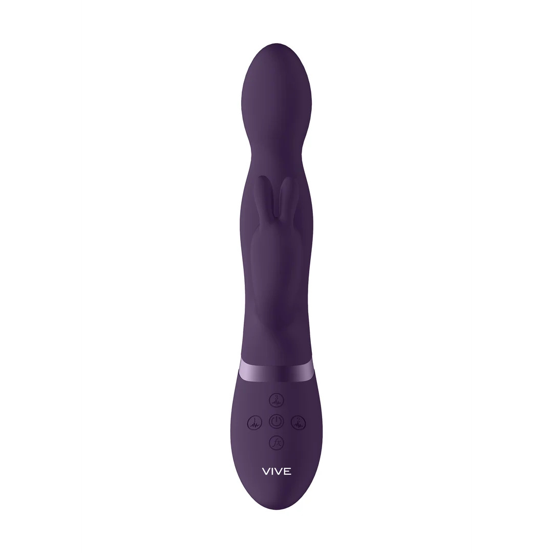Vibromasseur rabbit, embout rotatif pour le point G à 360° et 10 modes, VIVE by Shots, violet – Image 5