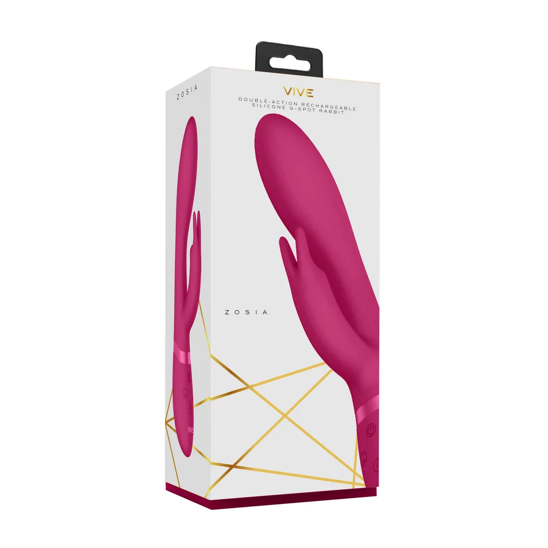 Vibromasseur rabbit, 10 modes pour le point G et le clitoris, rechargeable et étanche, VIVE by Shots, rose VIVE by Shots – Image 8