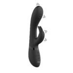 Vibromasseur rabbit : pointe pulsée pour le point G et stimulateur clitoridien : noir VIVE by Shots – Image 10