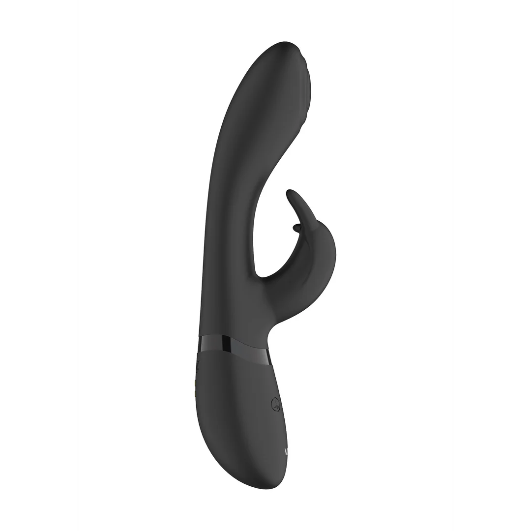 Vibromasseur rabbit : pointe pulsée pour le point G et stimulateur clitoridien : noir VIVE by Shots – Image 12