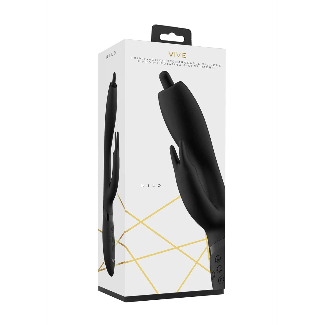 Rabbit vibrant avec embout rotatif à 360° pour le point G et stimulation clitoridienne, VIVE by Shots, violet VIVE by Shots – Image 2
