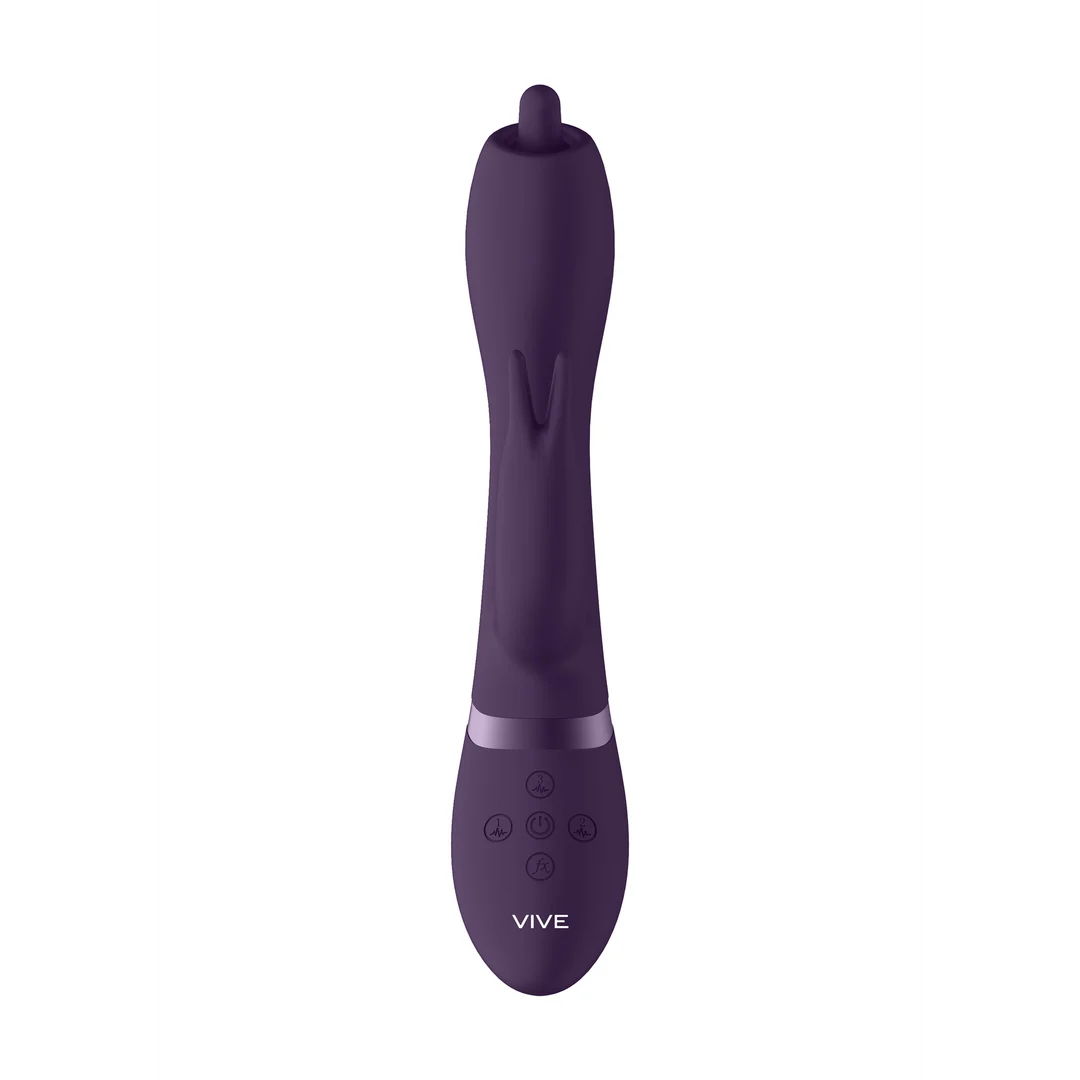 Rabbit vibrant avec embout rotatif à 360° pour le point G et stimulation clitoridienne, VIVE by Shots, violet VIVE by Shots – Image 11