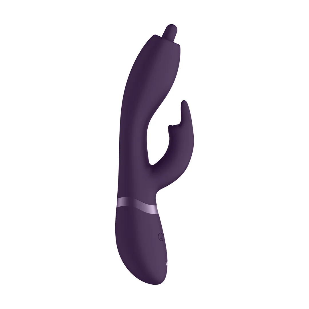 Rabbit vibrant avec embout rotatif à 360° pour le point G et stimulation clitoridienne, VIVE by Shots, violet VIVE by Shots – Image 12