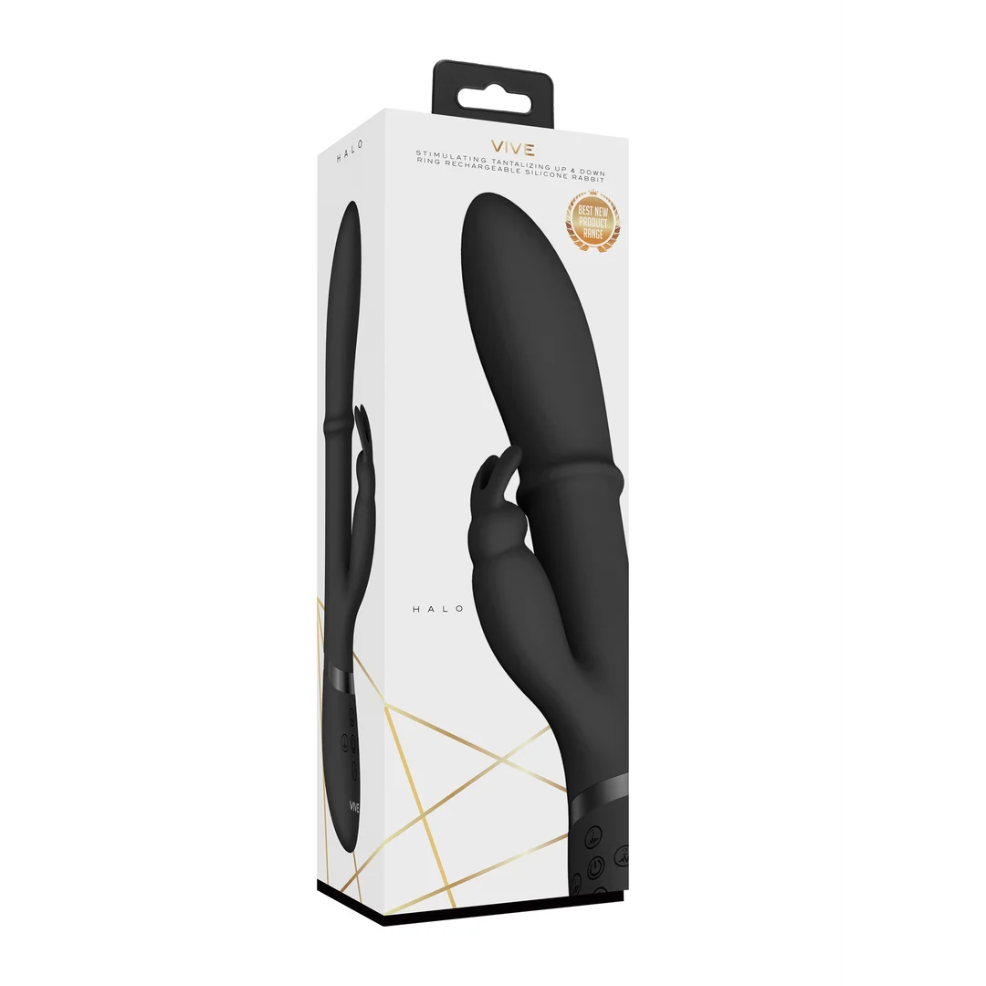 VIVE023BLK_1 Vibromasseur pour le point G avec anneau intégré – Testeur VIVE by Shots – Image 1