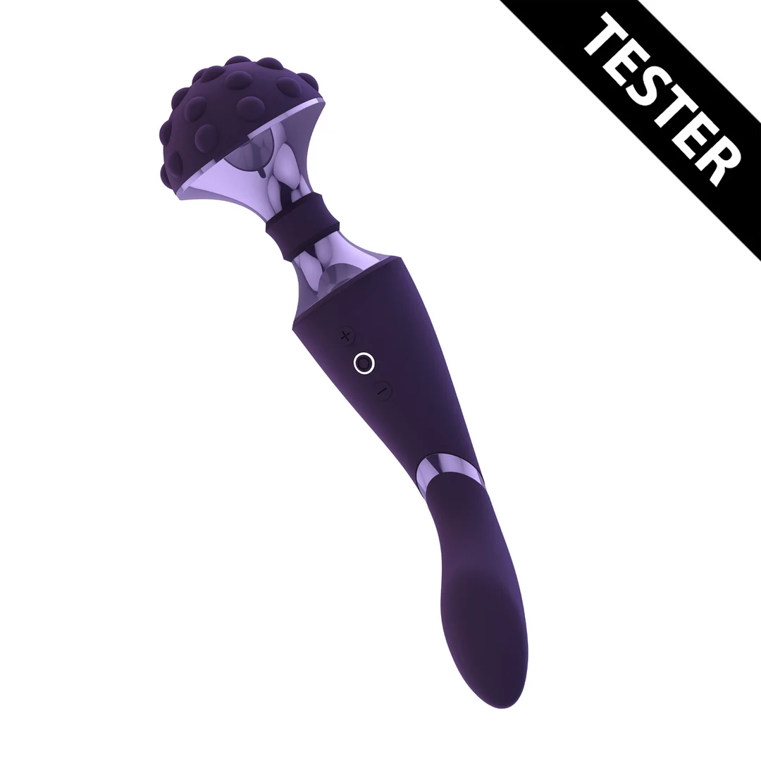 Vibromasseur wand à double moteur et 10 modes, violet VIVE by Shots – Image 1