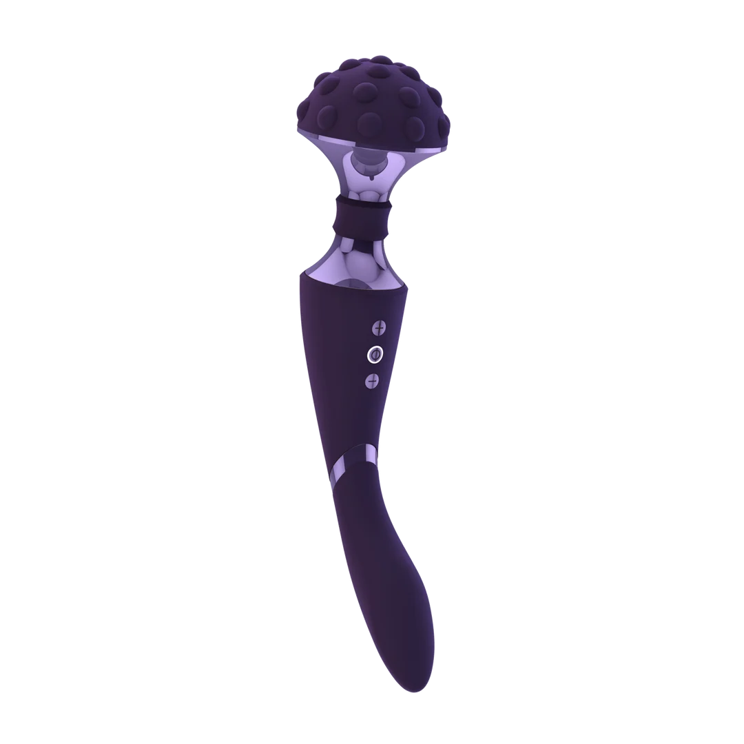 Vibromasseur wand à double moteur et 10 modes, violet VIVE by Shots – Image 11