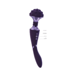 Vibromasseur wand à double moteur et 10 modes, violet VIVE by Shots – Image 13