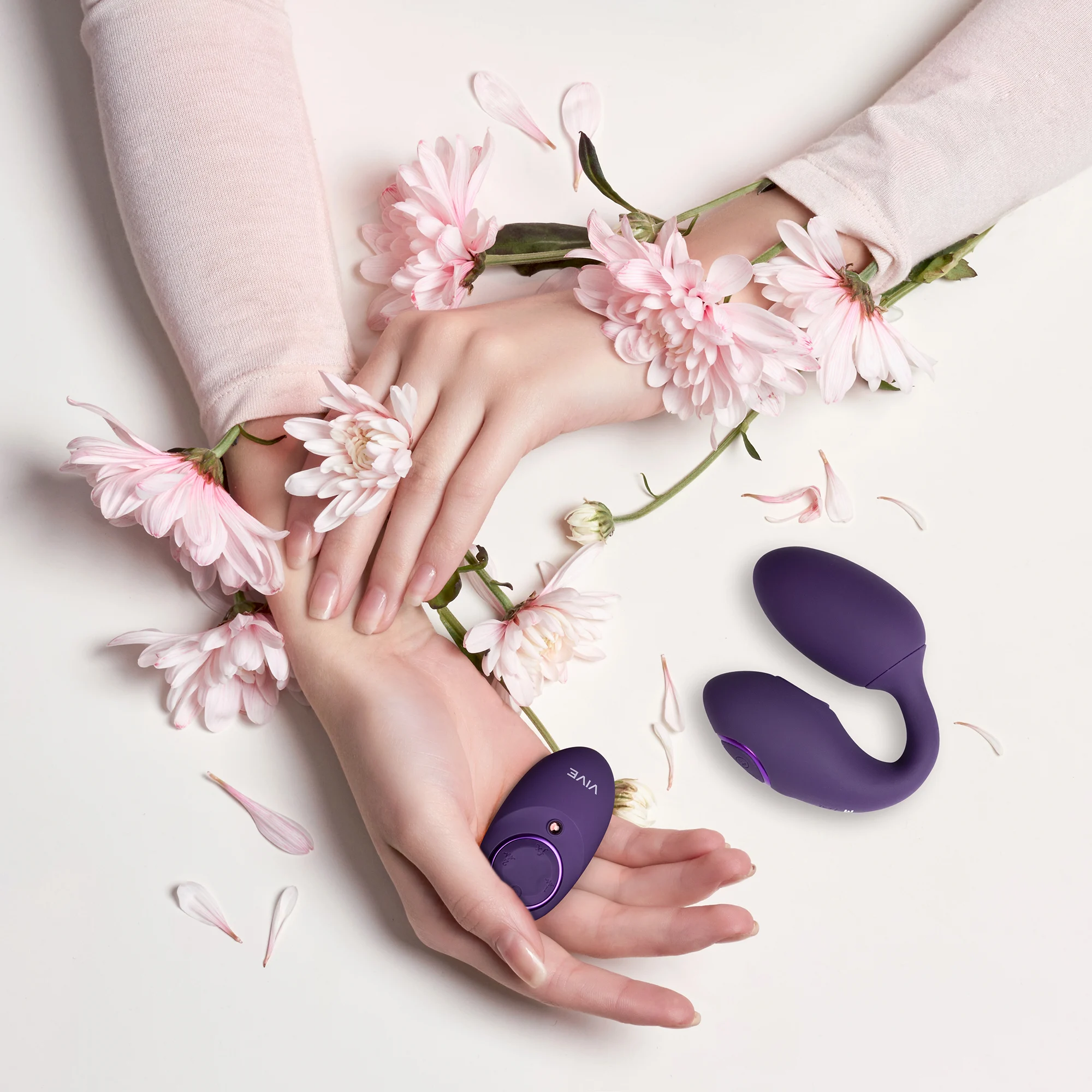 Œuf vibrant – stimulation double avec 2 œufs et 10 × 10 modes – VIVE Rose VIVE by Shots – Image 11