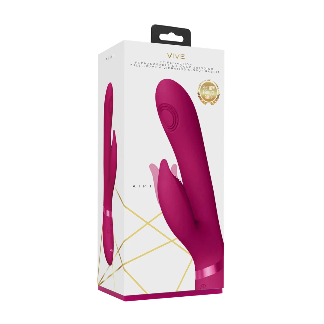 Stimulateur rabbit avec stimulation par ondes pulsées du point G et du clitoris – VIVE Paars VIVE by Shots – Image 2