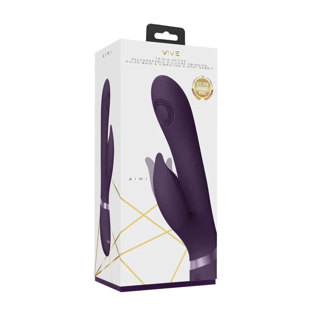 Stimulateur rabbit avec stimulation par ondes pulsées du point G et du clitoris – VIVE Paars VIVE by Shots – Image 8